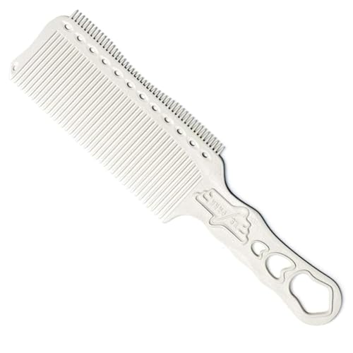 YS Park Slim Flat Top Hair Comb for Short Hair Cutting - White S282T