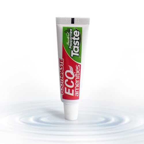 Bulk Travel Toothpaste Tubes 0.2 oz Fresh Mint Pack of 300 - TSA Approved Eco-Friendly