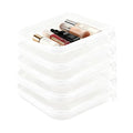 Clear Hard Shell Zipper Case, Clear Zipper Pouches for Travel, Toiletries, Makeup, Electronics & Pencils£¨5Pcs, Medium£©