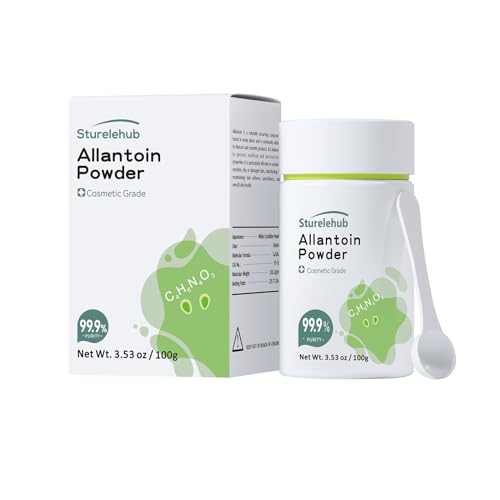 Allantoin Powder, 3.53 OZ 99.9% Purity, Cosmetic Grade, DIY Allantoin Emulsion, Allantoin Cream, Allantoin Lotion, Allantoin Masks, Allantoin Helps to Hydrate And Moisturize The Skin