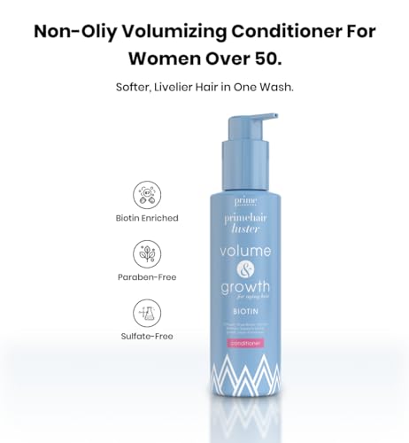 PrimeHair Luster Conditioner for Mature Hair - Biotin Enriched, Sulfate-Free