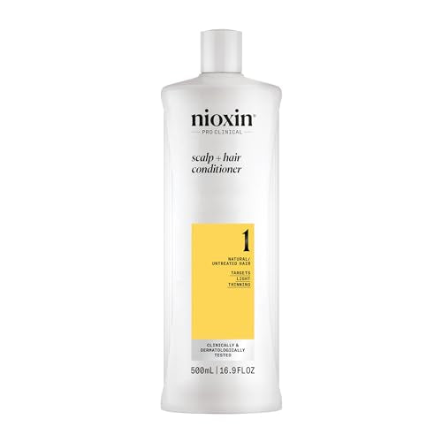 Nioxin System 1 Scalp & Hair Conditioner 16.9oz – For Natural Hair with Light Thinning, Pack of 1
