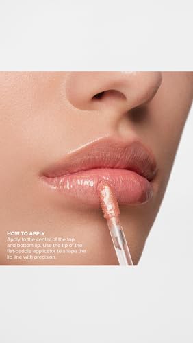 Lip Gloss Peachy - Luminous Tinted High Shine Volumizing Lip Shine with Vanilla Scent