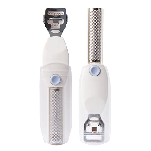 TRIM Foot Callus Shaver & Rasp with Sliding Cover ? 2-in-1 Foot Care Tool ? Features Slide & Lock Mechanism ? Safely Conceals and Protects the End Not in Use ? Keeps Your Feet Beautiful and Smooth