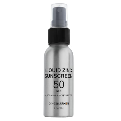 Ginger Armor 2-in-1 Mineral Sunscreen & Moisturizer for Sensitive Skin SPF 50+ - Natural, Invisible, Fragrance-Free, Face & Body, 100mL