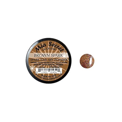 Mia Secret Professional Spark Collection Acrylic Powder 1/4 oz (Pick Your Color) (Brown Spark)