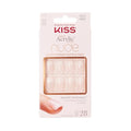 KISS Acrylic Nude French Fake Nail Tips - Medium Length, Pack of 28, 3 Count