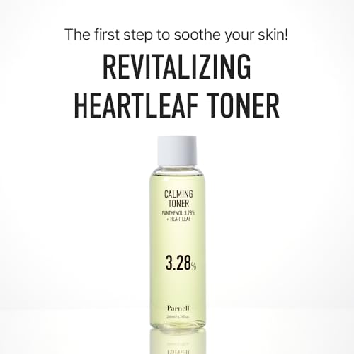 Parnell Panthenol 3.28% Heartleaf Calming Toner (6.76 Fl Oz / 200ml) | Korean Hydrating Toner with B5, Heartleaf & Centella | Ceramide & Hyaluronic Acid for Soothing Redness