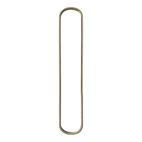 Gold Narrow Wall Mirror 44 Inch Tall Oval Metal Frame for Entryway & Bathroom - Variation: Gold-1pack