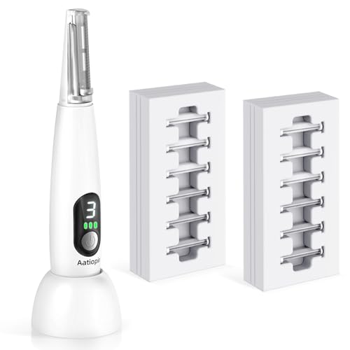 Dermaplane Razor for Women Face, Sonic Dermaplaning Tool for Peach Fuzz Removal & Facial Exfoliation, Rechargeable 3-Speed Facial Hair Remover with LED Light, 12 Replacement Blades (6 Fine & 6 Coarse)
