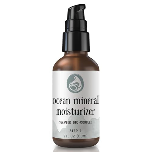 Ocean Mineral Face Moisturizer - Vegan Organic Hydrating Lotion for All Skin Types