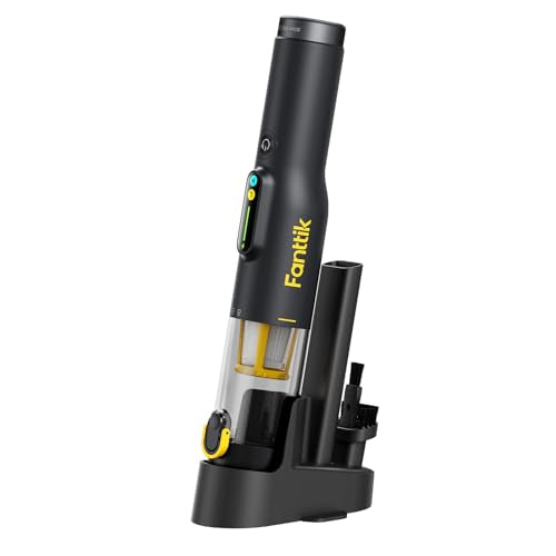 Handheld Cordless Vacuum Cleaner with Crevice Nozzle & LED Display