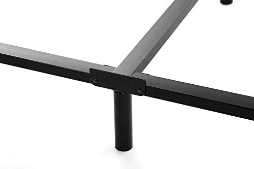 Queen Size Heavy Duty Metal Bed Frame - 7 Inch Support, 9-Leg Foundation, Black - Variation of THIS listing