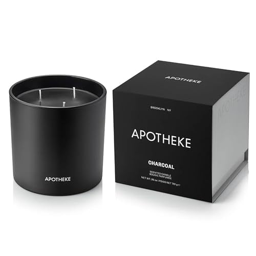 APOTHEKE Charcoal Scented 3-Wick Candle - 26 Oz Brooklyn Luxury Fragrance