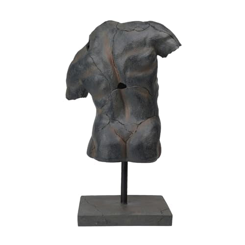 Greek Male Torso Bust Sculpture - Abstract Cracked Apollo Statue - Man Variation