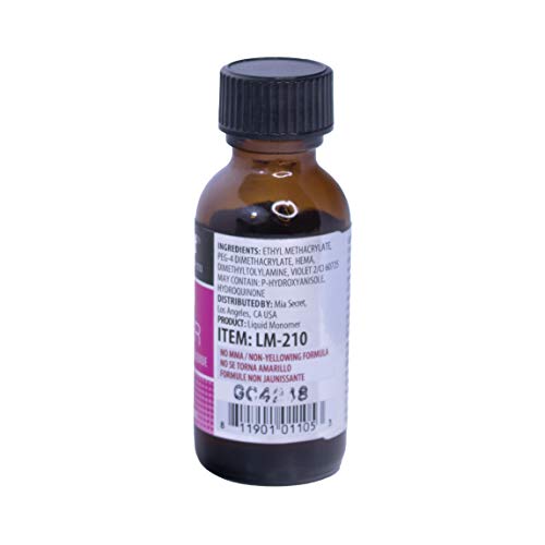 1 oz Mia Secret Liquid Monomer - Professional Acrylic Nail Liquid for Acrylic Powder - EMA monomer - Nail Monomer liquid - ema monomer acrylic nail liquid