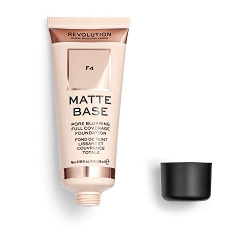Makeup Revolution, Matte Base, Foundation, F4, 28ml