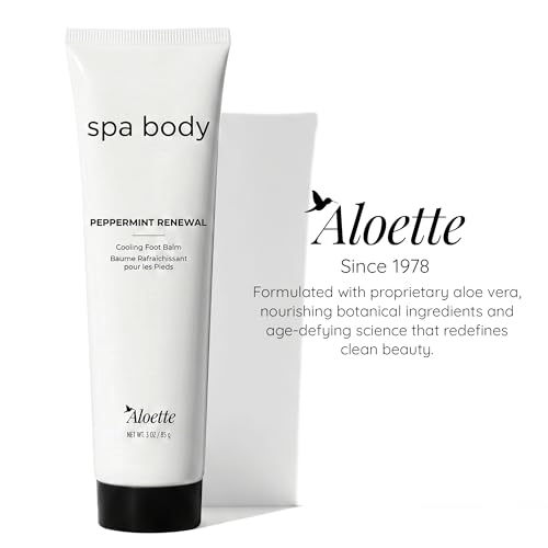 Aloette Peppermint Cooling Foot Balm for Dry Cracked Heels & Tired Feet