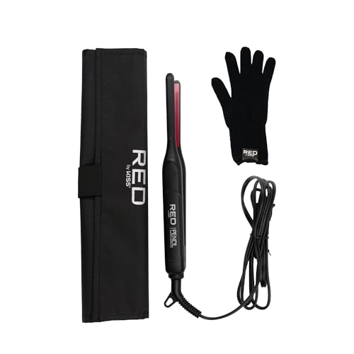 Mini Hair Straightener for Short & Fine Hair - 0.3 Inch Tourmaline Ceramic Flat Iron