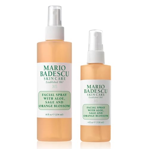 Mario Badescu Facial Spray with Aloe, Sage & Orange Blossom, 6 Fl Oz Pack of 2