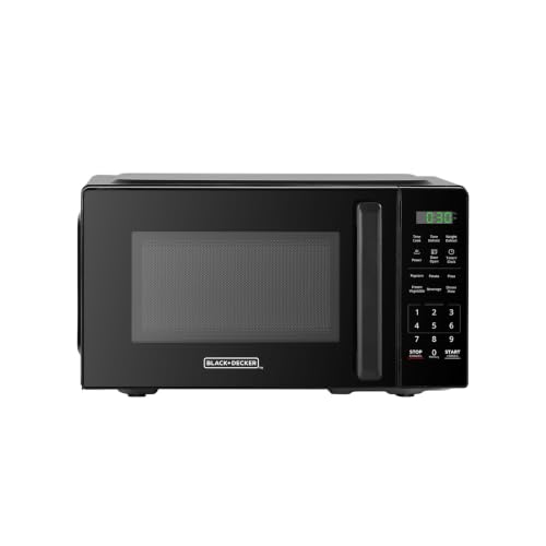 Countertop Microwave Oven 0.7 Cu Ft, 700W, Child Safety Lock, Black