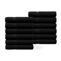 Linteum Textile Supply Premium Bleach Proof 13x13 Black Washcloth ? 100% Cotton Zero Twist Towels | Absorbent, Quick Dry, Durable for Bathroom, Spa, Gym | Pack of 12