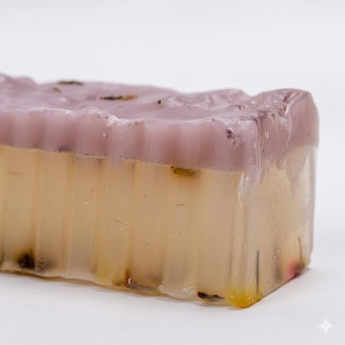 Lavender Moon Violet Clay and Lavender Bar Soap Handcrafted Scented Cleansing Soap for Daily Bath and Shower Use with Floral Aroma 80g