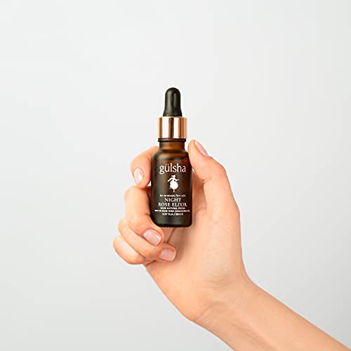 Gülsha Regenerative Night Rose Elixir – Anti-Aging Face Serum with Hyaluronic Acid & Peptides, 0.61 fl oz