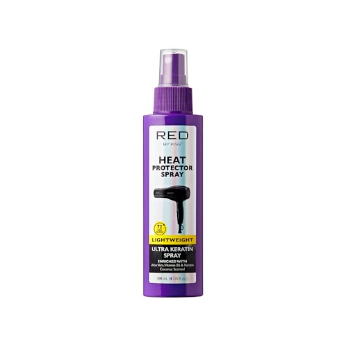 KISS Pencil Flat Iron & Heat Protector Spray Bundle - Ceramic Tourmaline Plates - 0.3" x 0.3" - 450F Max Temp - Straightens Short to Medium Hair