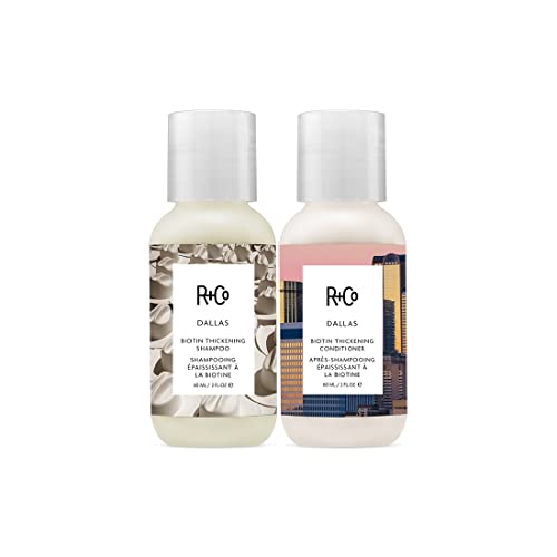 Biotin Thickening Shampoo & Conditioner Set for Hair Volumizing - 1.7 Fl Oz & 2 Fl Oz