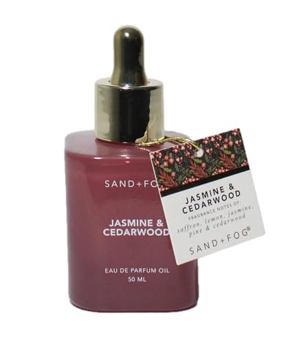 Jasmine & Cedarwood Eau de Parfum Oil - Sand + Fog, 1.7oz Dropper Bottle