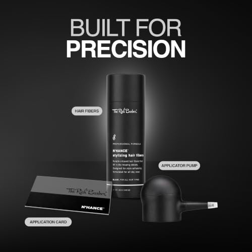 The Rich Barber Pro Kit 1 Black - Hair & Beard Styling Set with Hair Fibers & Applicator