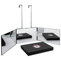 Dripex Black 3-Way Mirror for Hair & Makeup, 360° Trifold with Adjustable Hooks