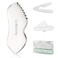 Stainless Steel Gua Sha Facial Tools Metal GuaSha Tool for Face Neck, Detailer Gua Sha Lymphatic Drainage Reduce Wrinkles Face Massage Tool, Gift for Women
