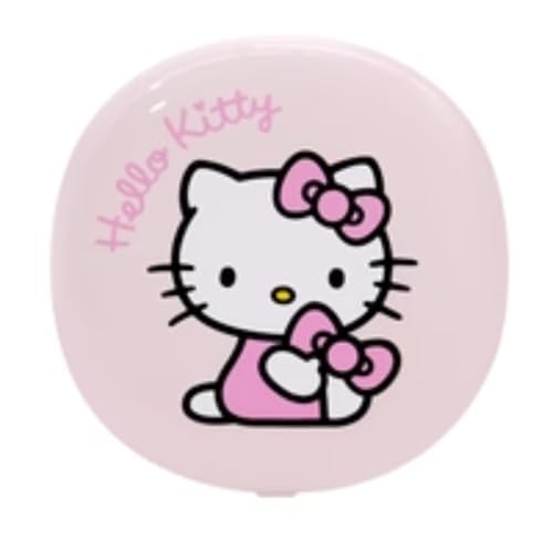 Impressions Vanity Hello Kitty Pretty Pink LED Compact Mirror for Women with 3X Magnification, Pretty Pink Artwork Travel Makeup Mirror with Adjustable Brightness, Touch Sensor with Dimming Function