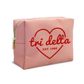 Water-Resistant Makeup Bag with Sorority Design - Travel Organizer for Women