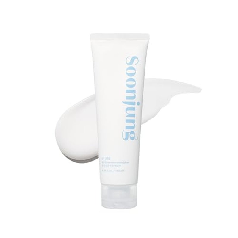 ETUDE SoonJung 10 Free Moist Emulsion, Face Moisturizer, Non-Sticky Lotion for Sensitive Skin, pH Balanced Formula, Panthenol, Madecassoside, Korean Skin Care, Beauty (4.39 Fl Oz)