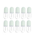 10 Pcs 5Ml Capsule Shaped Lip Gloss Empty Bottles Refillable Clear Plastic Lip Balm Tubes with Applicator Wands for Diy Makeup