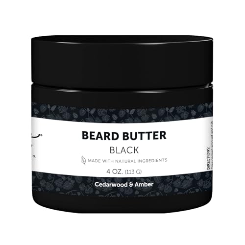 Detroit Grooming Co. Black Beard Butter 4oz - Premium Leave-In Conditioner & Softener for Men, Hydrating & Thickening