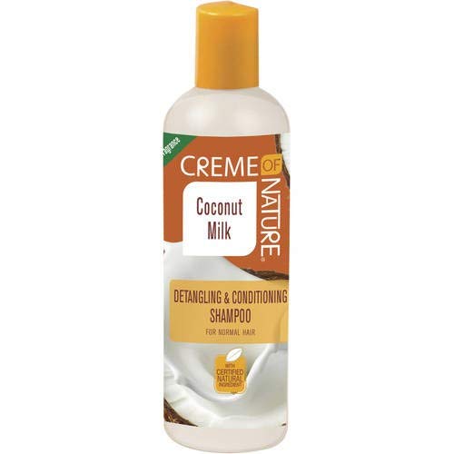 Creme of Nature Shampoo with Coconut Milk, Detangling and Conditioning Formula for Normal Hair, 12 Fl Oz (Pack of 2)