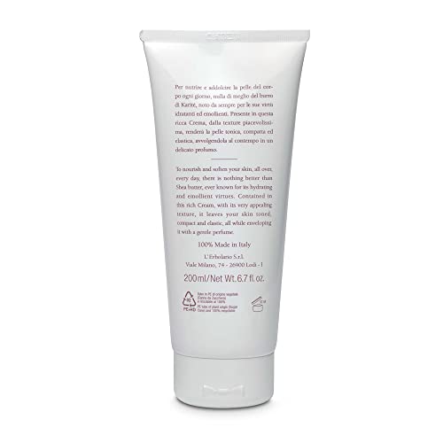 L¡¯Erbolario Shea Butter Perfumed Nourishing Hand Cream - Shea Moisture Hand Cream - Hydrating Coconut for Dry Hands - Smoothing Glycerine - 6.7 oz