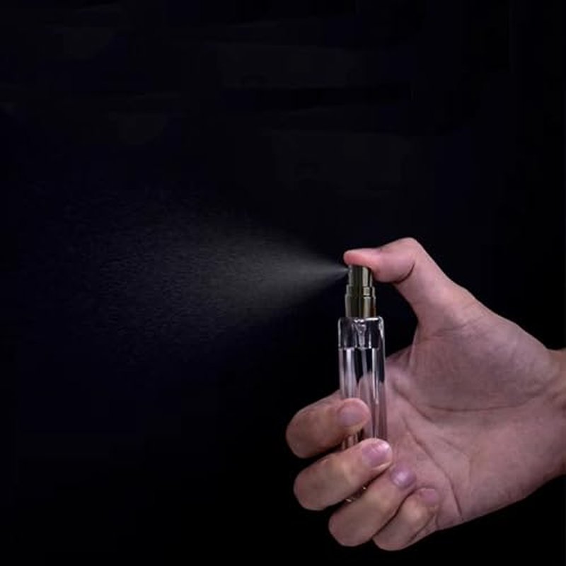 8PCS 20ml Perfume Spray Bottle, Mini Portable Travel Glass Square Spray Bottle,Small Fine Mist Spray Bottle, Refillable Glass Spray Bottle, Sample Spray Bottle (Black, 20ml)