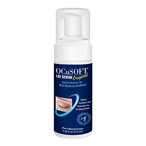 OCuSOFT Original Foaming Eyelid Cleanser - Mild Instant Foam to Remove Oil, Dust, Pollen & Makeup - 1.68 fl oz