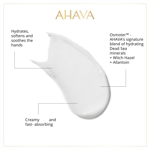 AHAVA Dead Sea Mineral Hand Cream 3.4 Fl Oz – Original Formula, Fast Absorbing Moisturizer