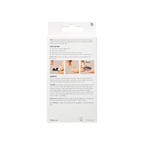 KISS Gel Fantasy 28 Pcs Press On Nails, Long Almond Fake Nails, Brown Magnetic Cat Eye Polish Stick On Extensions, Reusable Velvet Full Cover Kit with Glue, Manicure Stick & File, Wear for 7 Days
