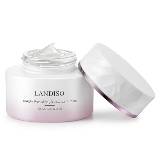 LANDISO NAD+ & Peptide Moisturizer with Hyaluronic Acid – 5 Botanical Extracts, Non-Greasy All-Day Hydration