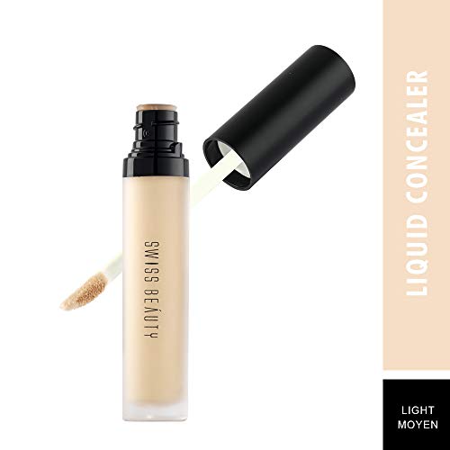 SWISS BEAUTY Professional Liqiud Concealer, Face MakeUp, Light-Moyen, 5.6g, Multi