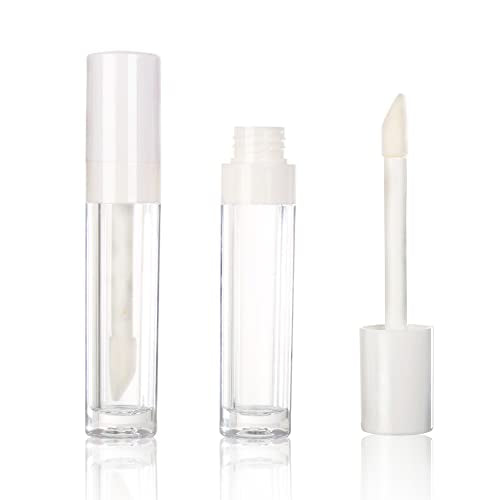 Lip Gloss Tubes 8ml with Wand Cap - White, 30pcs Empty Refill Containers