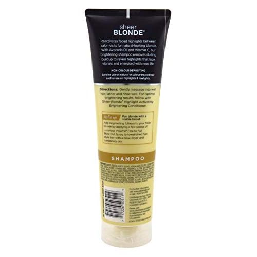 John Frieda sheer blonde Highlight Activating Enhancing Shampoo For Lighter Blondes 8.45 oz (Pack of 3)