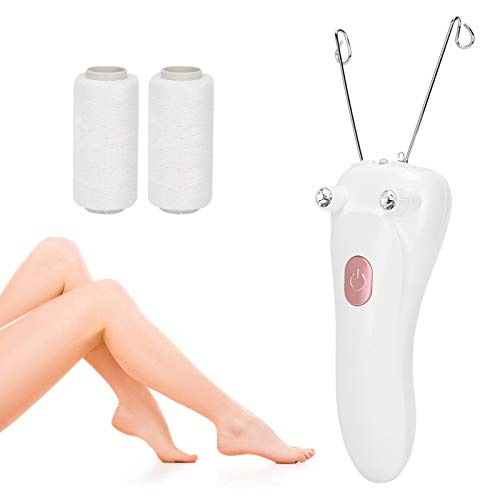 Electric Threading Hair Removal Epilator for Women - USB Body & Face Hair Removal Machine with Cotton Threads